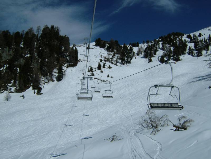 Sesselbahn Siviez-Combatseline, April 2006