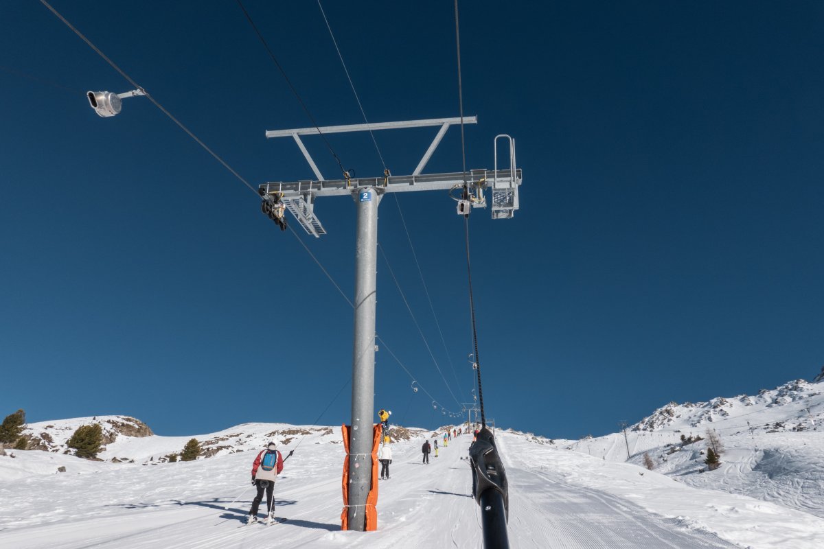 Schlepplifte Greppon Blanc, Februar 2023
