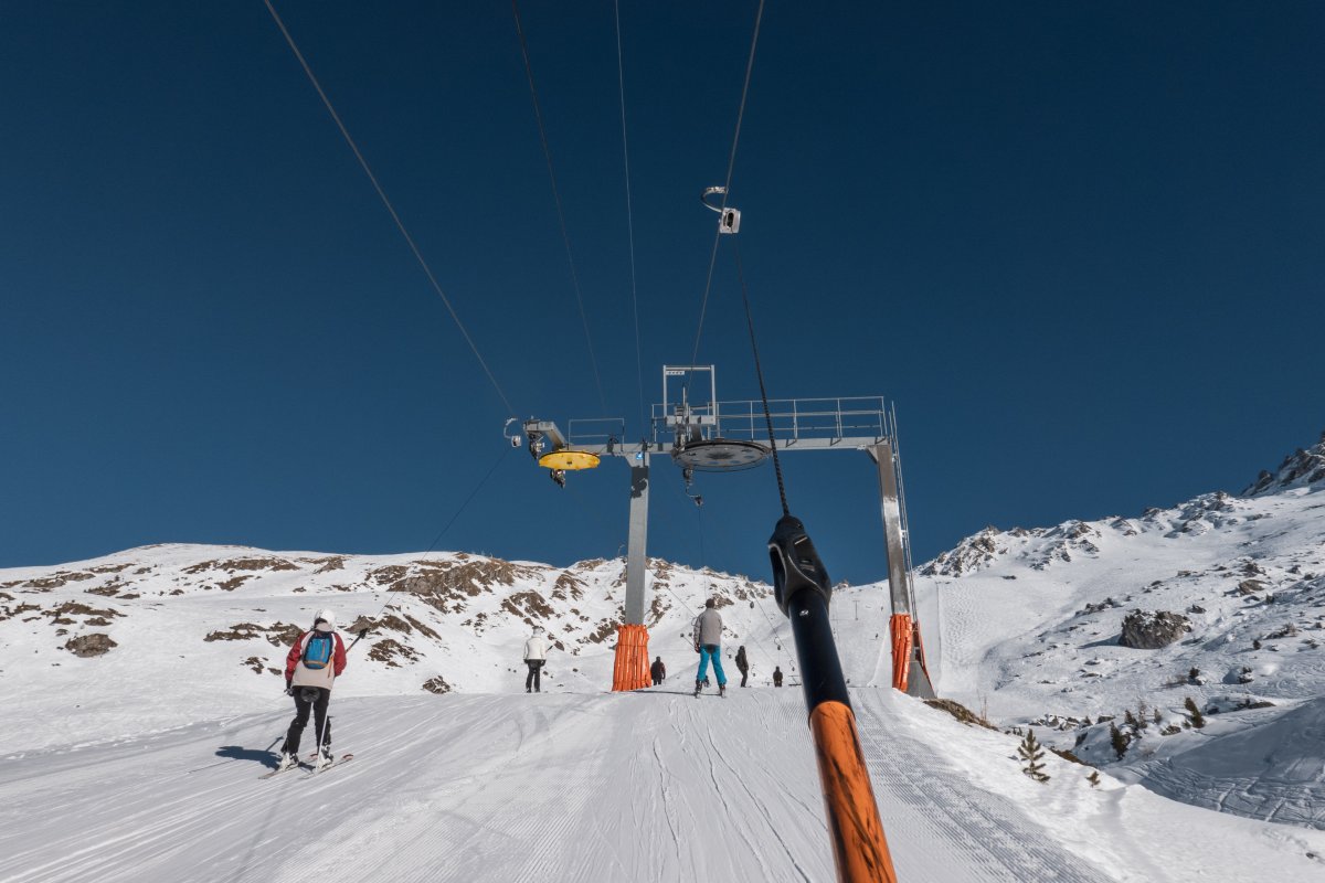 Schlepplifte Greppon Blanc, Februar 2023