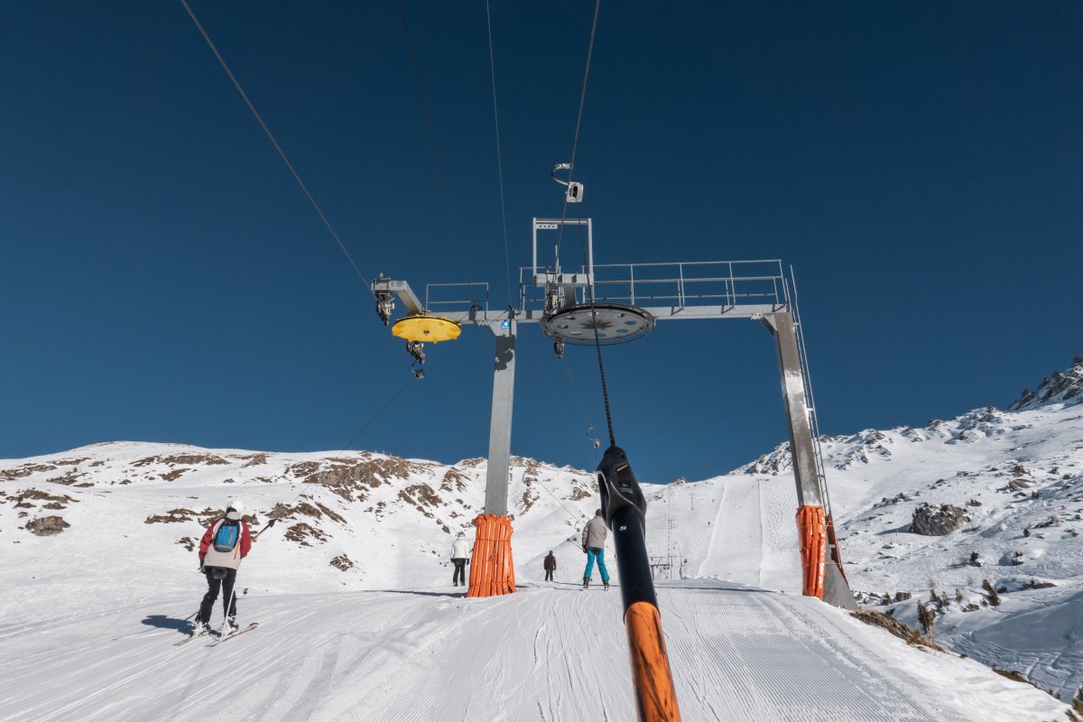 Schlepplifte Greppon Blanc, Februar 2023