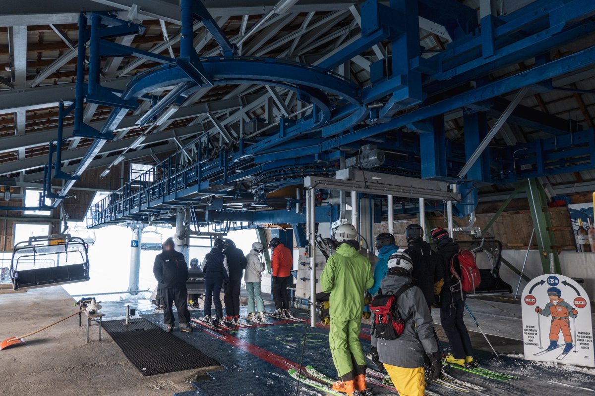 Talstation der Sesselbahn Siviez-Pra Comoun-Tortin, Februar 2023
