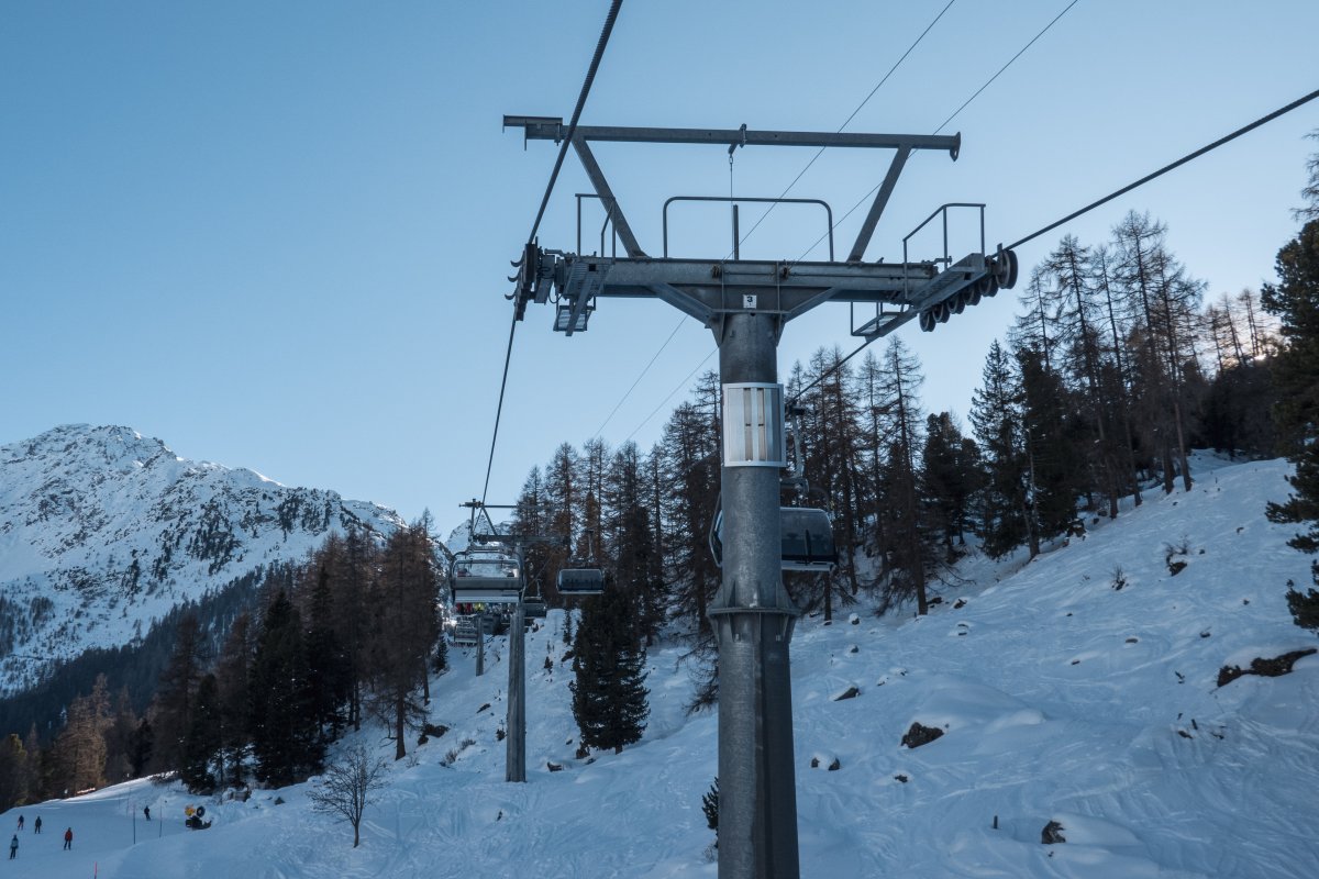 Sesselbahn Siviez-Pra Comoun-Tortin, Februar 2023