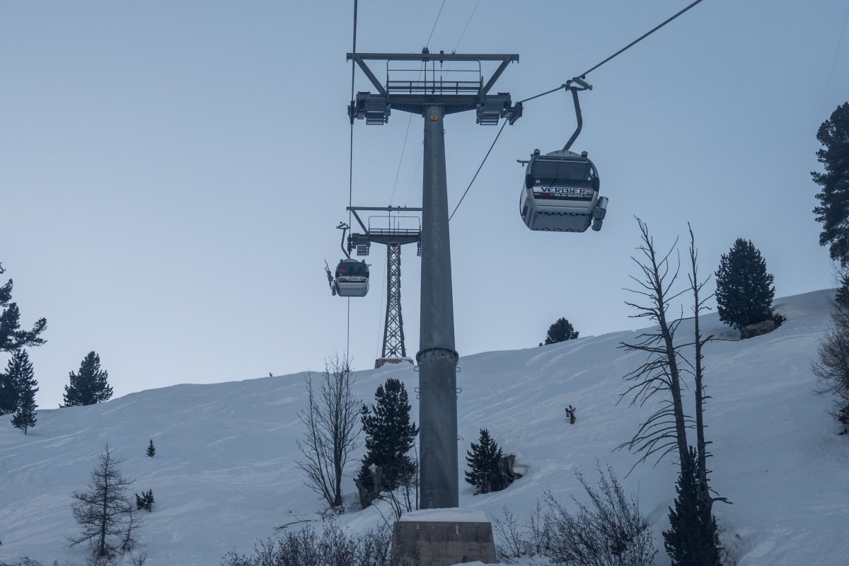 Kabinenbahn Tortin-Col de Chassoure, Februar 2023