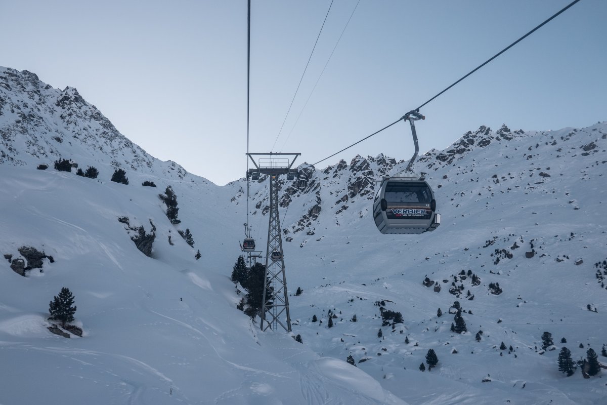 Kabinenbahn Tortin-Col de Chassoure, Februar 2023