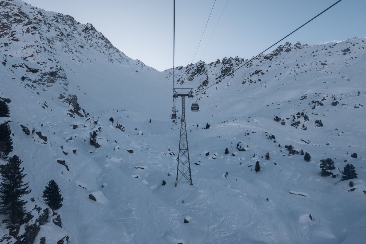 Kabinenbahn Tortin-Col de Chassoure, Februar 2023