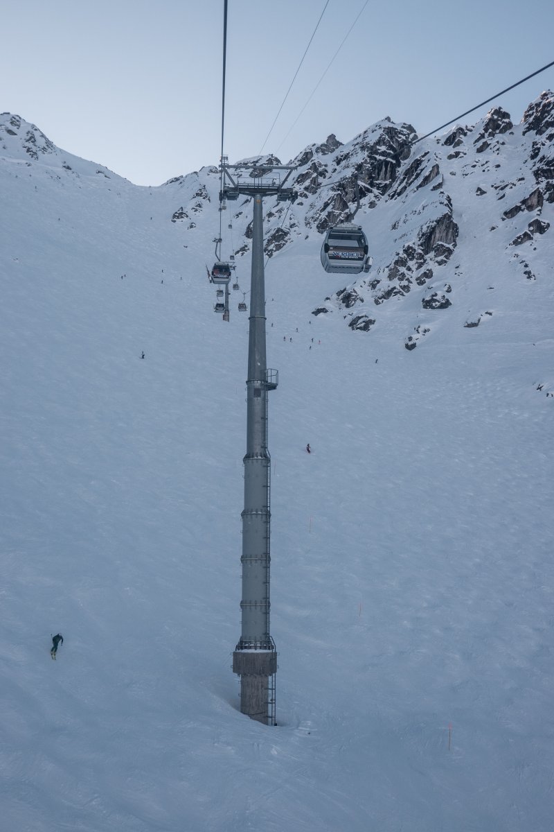 Kabinenbahn Tortin-Col de Chassoure, Februar 2023