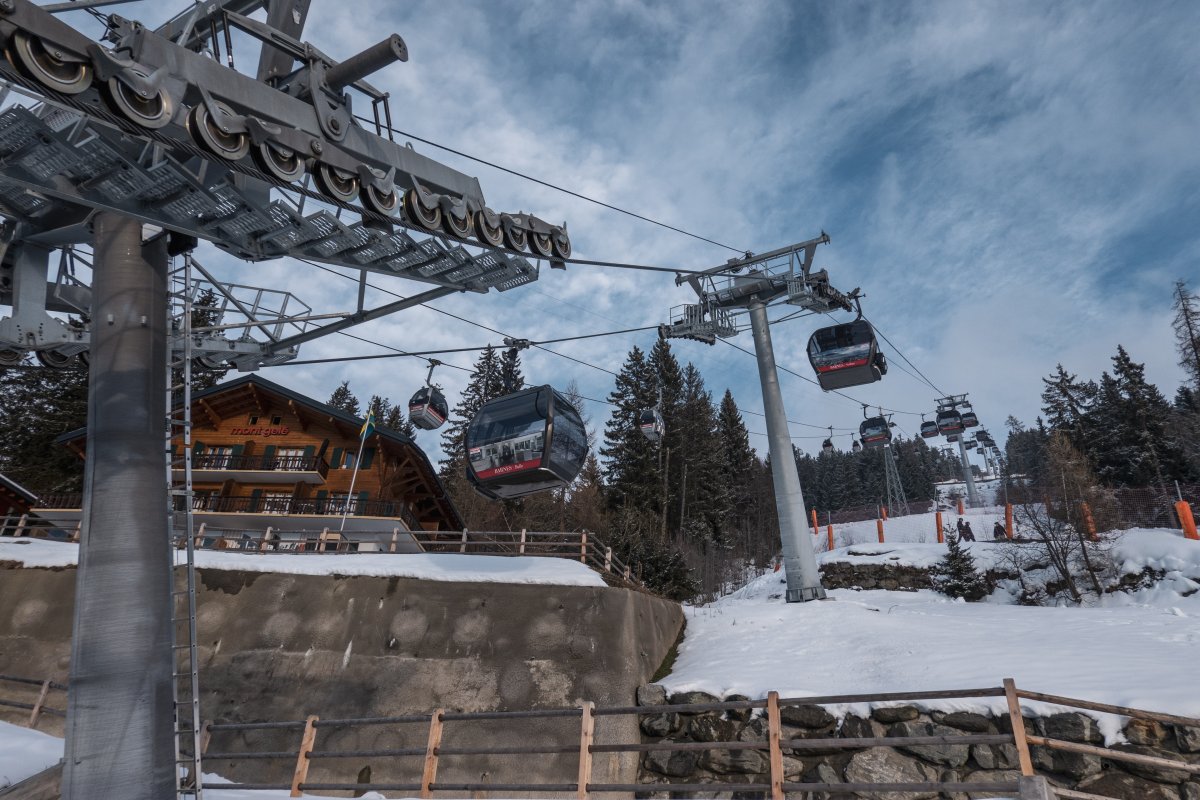 Kabinenbahn Verbier-Croix des Ruinettes 1, Februar 2023
