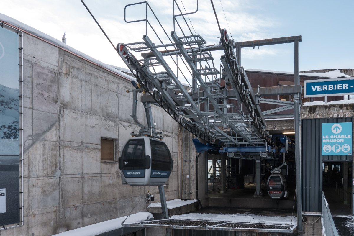 Kabinenbahn Verbier-Croix des Ruinettes 2, Februar 2023