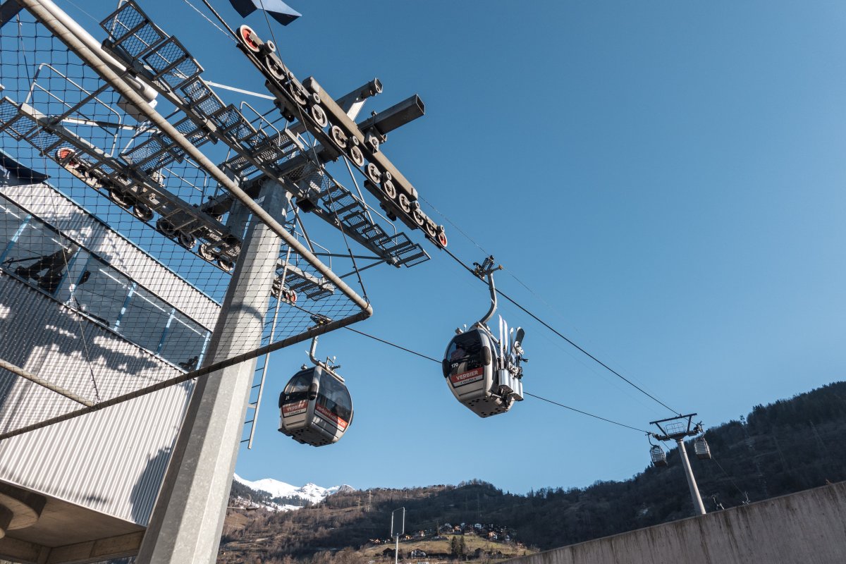 Kabinenbahn Le Châble-Verbier, März 2026