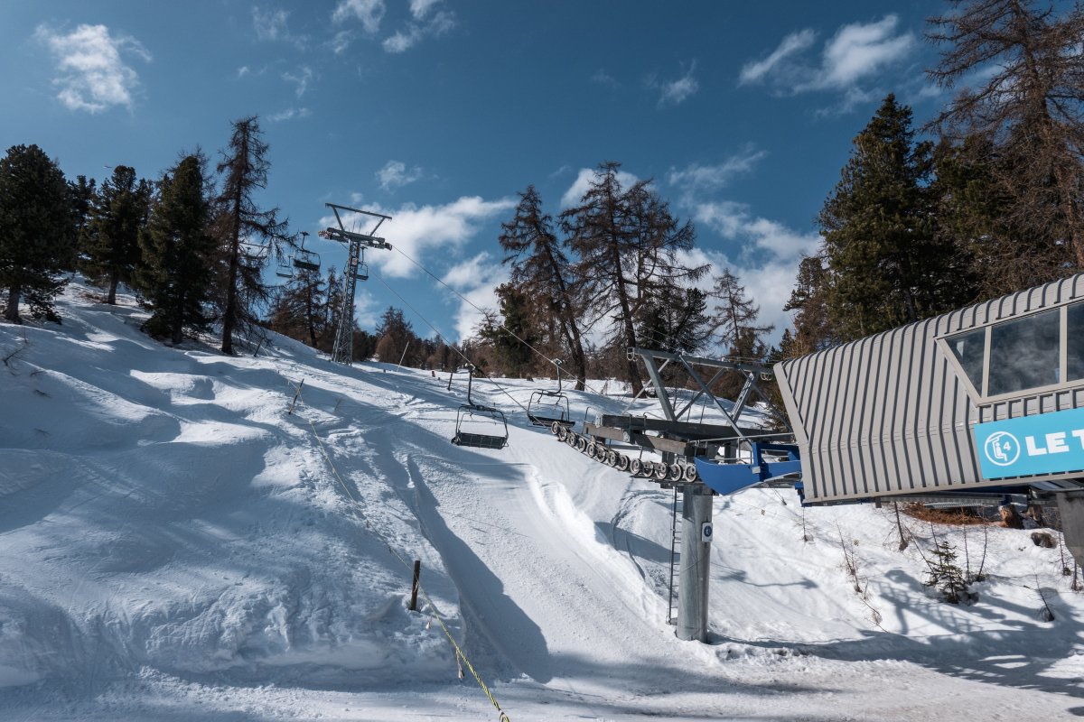 Talstation der Sesselbahn Le Tallay-Tête de Creusis, März 2026