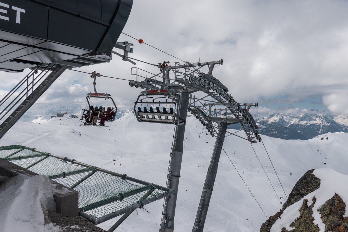 Bergstation der Sesselbahn Lac des Vaux-Col de Chassoure, März 2026