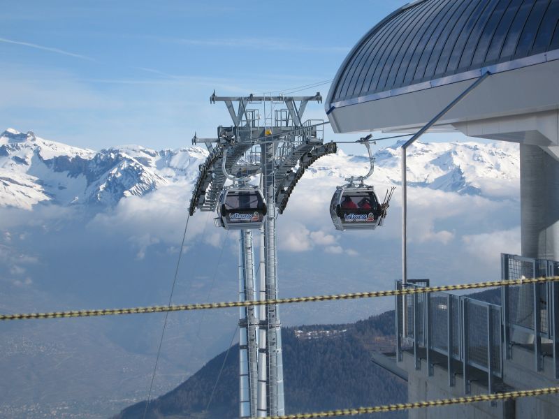 Kabinenbahn La Tzoumaz-Savoleyres, März 2008