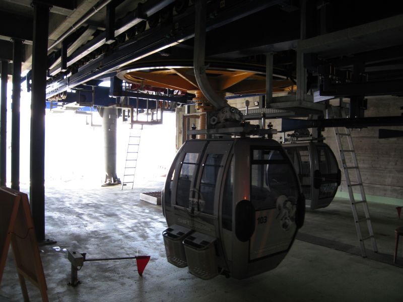 Bergstation der Kabinenbahn Le Châble-Verbier, März 2008