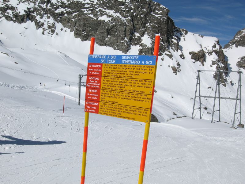 Abfahrtsroute nach Tortin, März 2008