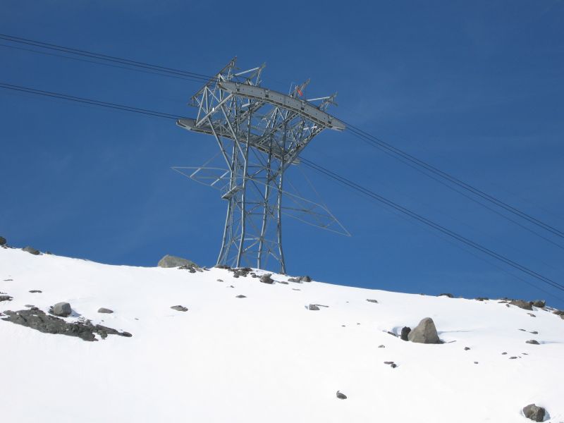 Luftseilbahn Tortin-Col des Gentianes, März 2008