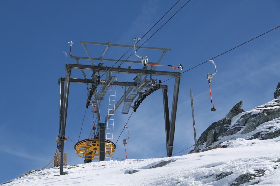 Bergstation des Schlepplifts Creppon Blanc 1, Februar 2012