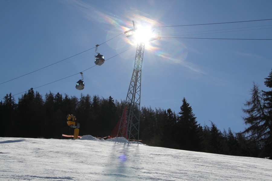 Kabinenbahn Mayens de l'Ours-Thyon, Februar 2012