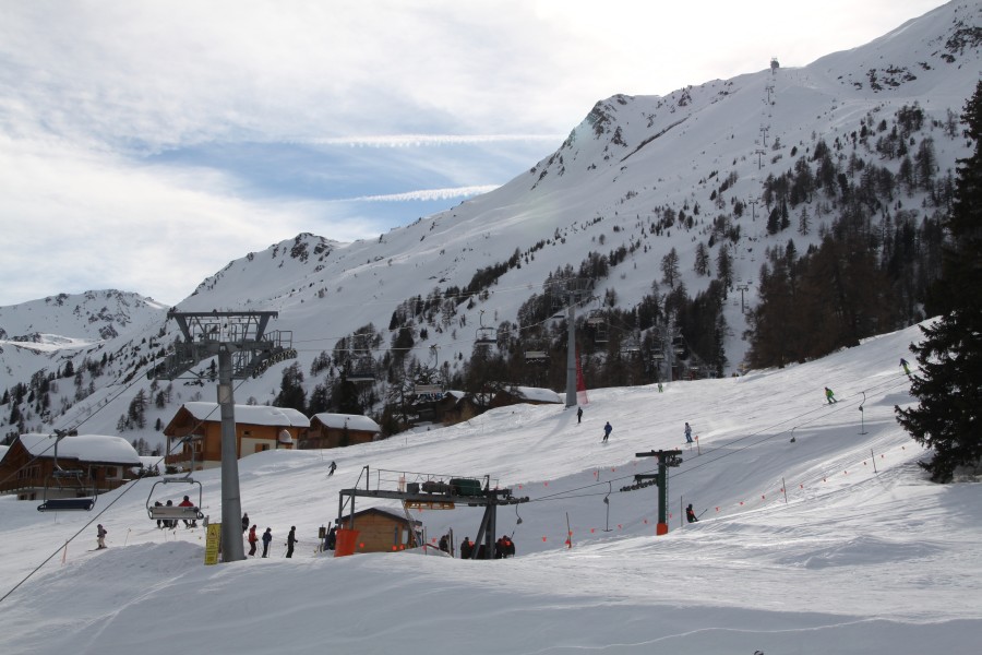 Sesselbahn Les Collons-L'Etherolla und Schlepplift La Muraz, Februar 2012