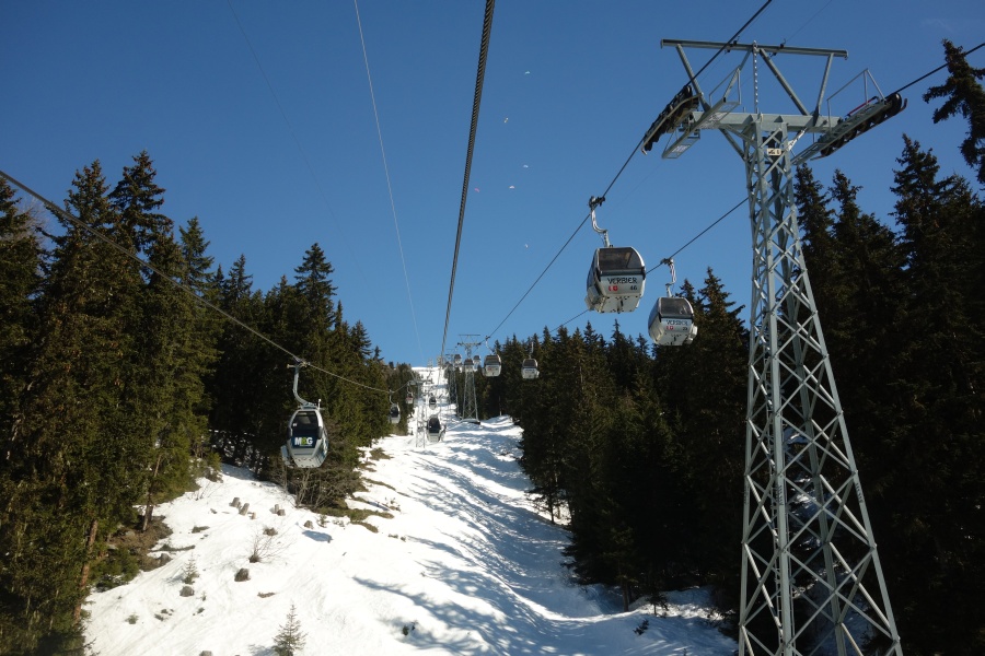 Kabinenbahnen Verbier-Croix des Ruinettes, März 2014