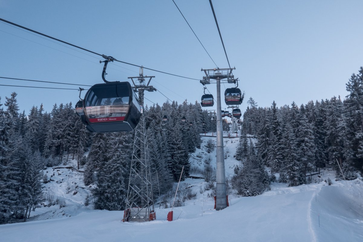 Kabinenbahn Verbier-Croix des Ruinettes 1, Februar 2023