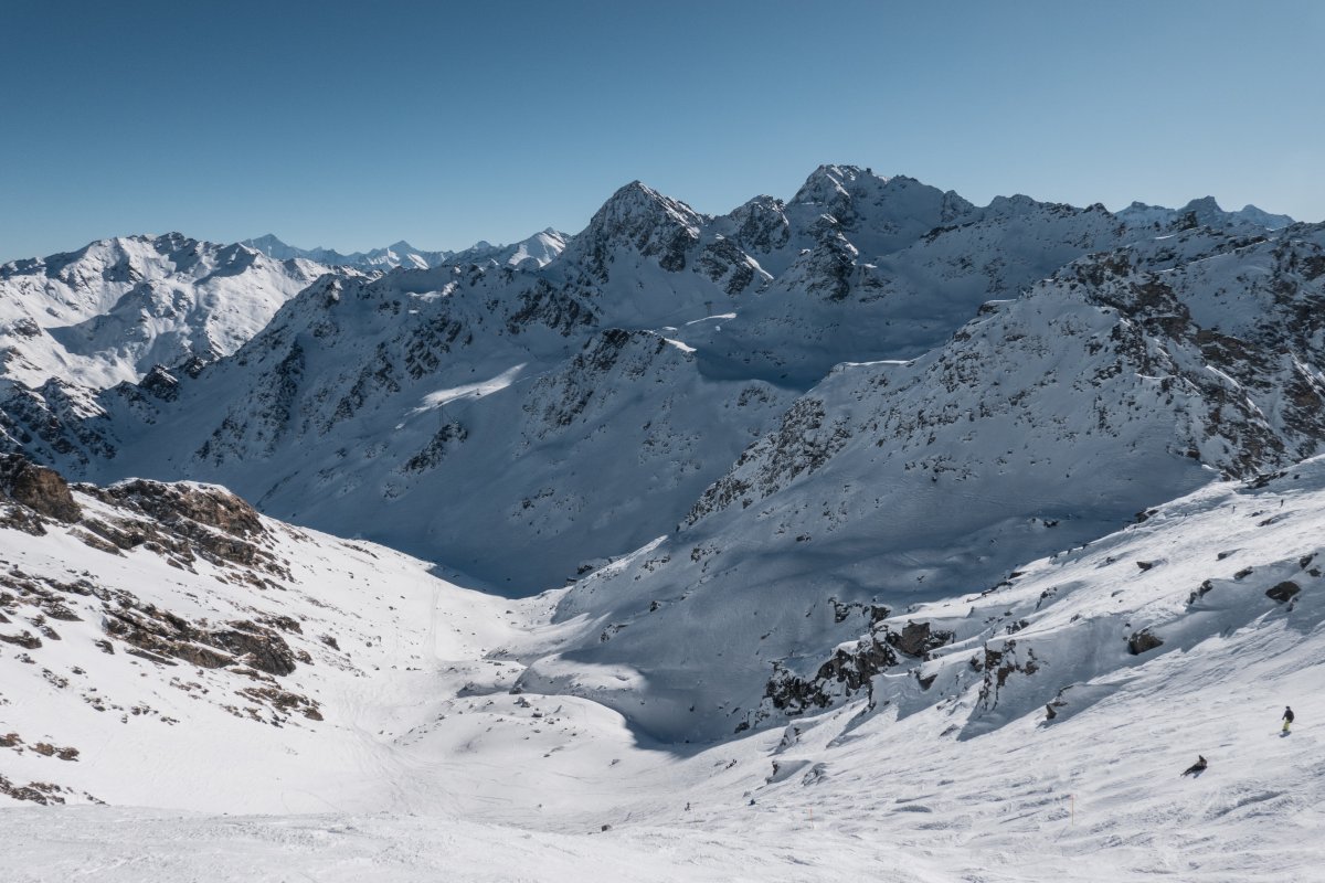 Skiroute am Mont Gélé, Februar 2023