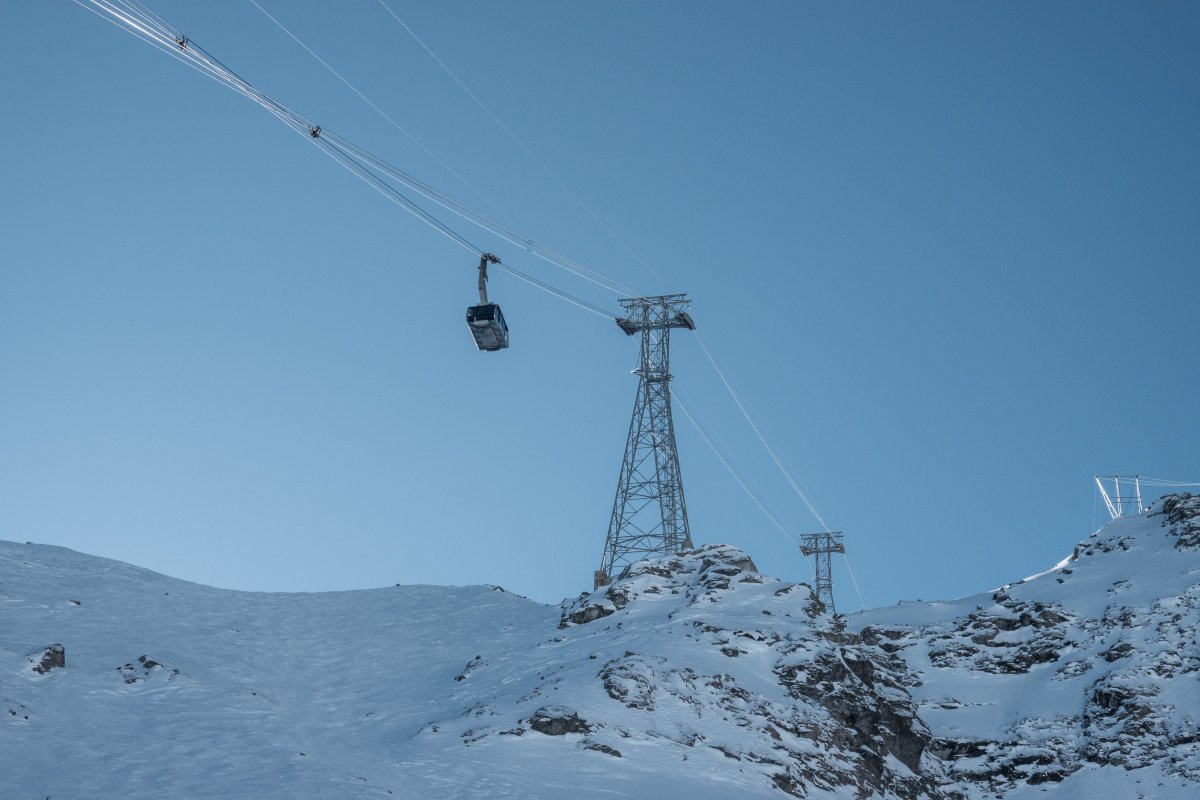 Luftseilbahn Tortin-Col des Gentianes, Februar 2023