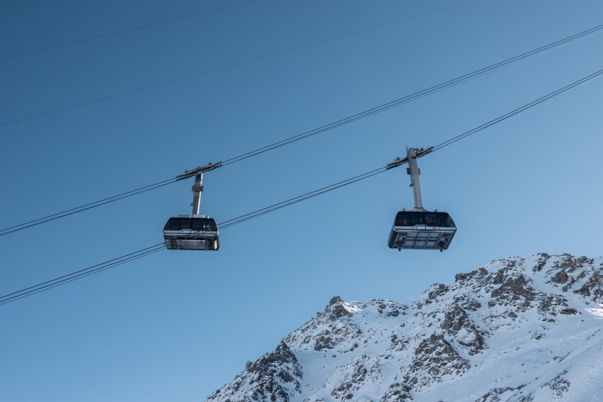 Luftseilbahn Tortin-Col des Gentianes, Februar 2023
