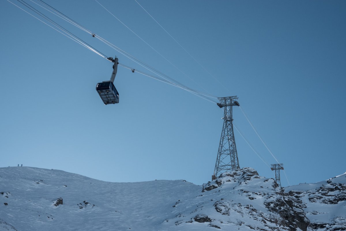 Luftseilbahn Tortin-Col des Gentianes, Februar 2023