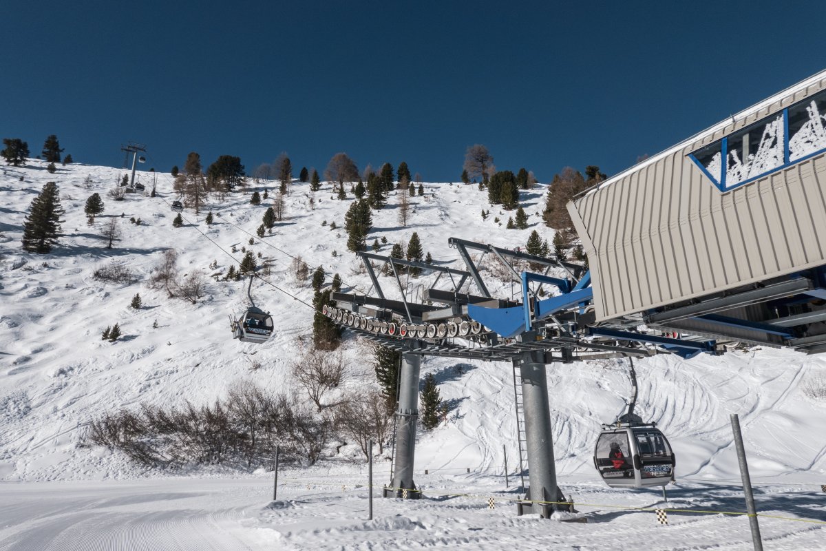 Talstation der Kabinenbahn Tortin-Col de Chassoure, Februar 2023