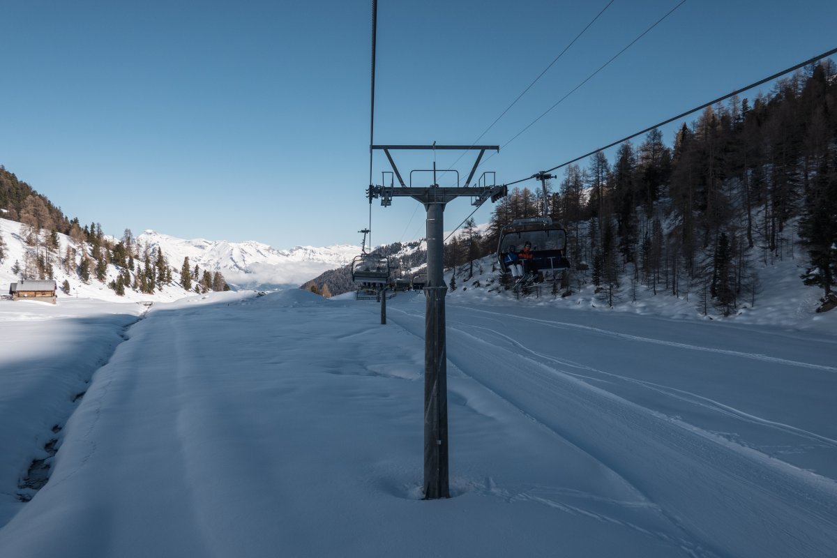 Sesselbahn Siviez-Pra Comoun-Tortin, Februar 2023