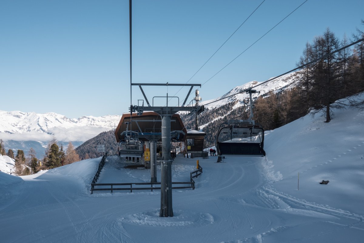 Sesselbahn Siviez-Pra Comoun-Tortin, Februar 2023