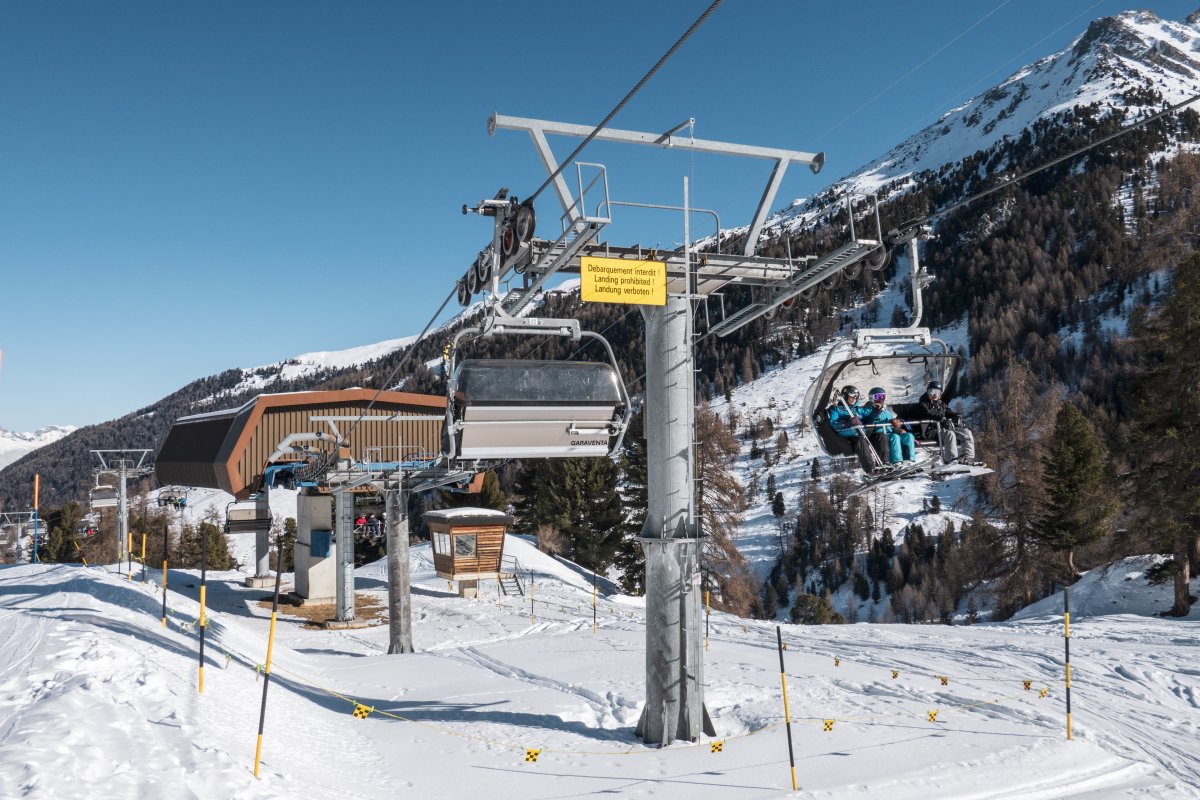 Sesselbahn Siviez-Pra Comoun-Tortin, Februar 2023