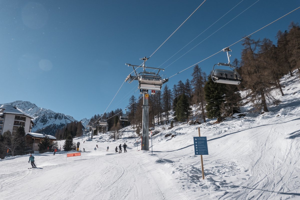 Sesselbahn Siviez-Pra Comoun-Tortin, Februar 2023