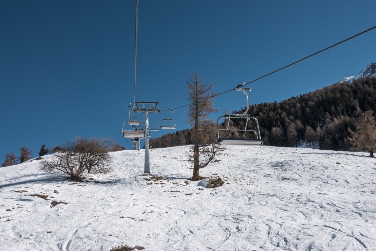 Sesselbahn Siviez-Combatseline, Februar 2023