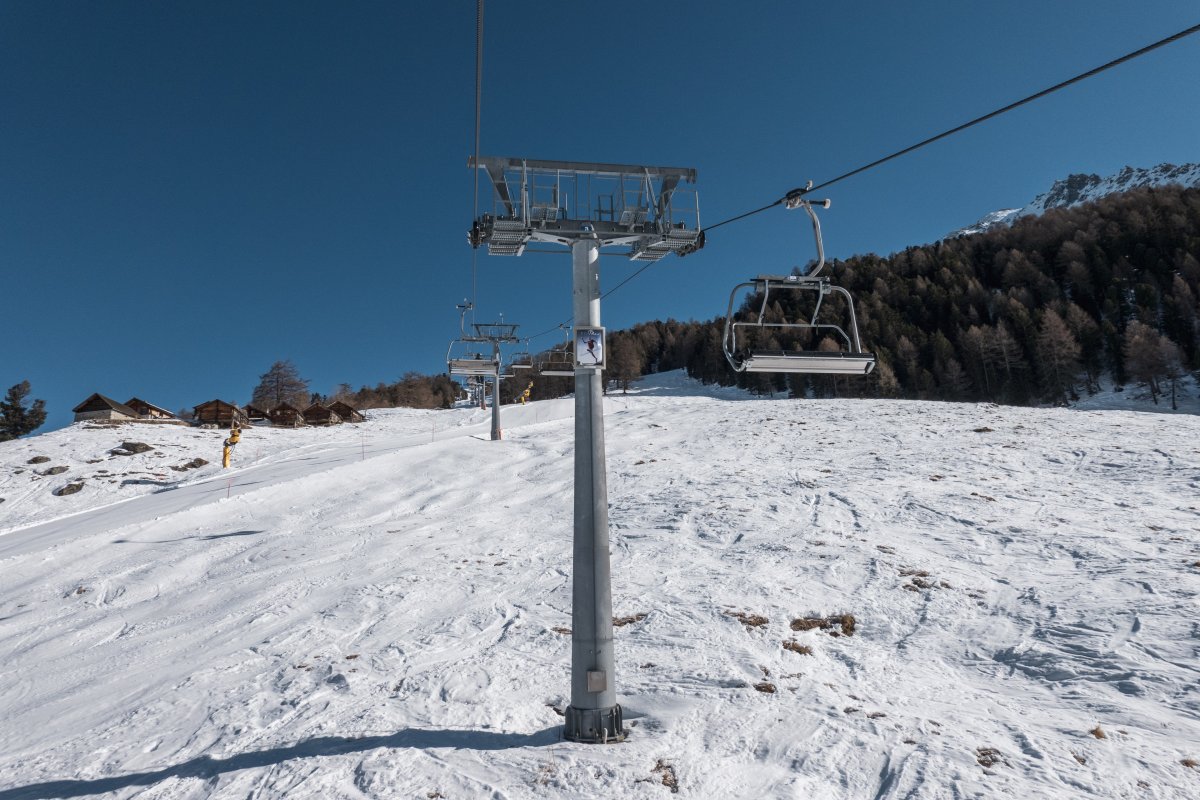 Sesselbahn Siviez-Combatseline, Februar 2023