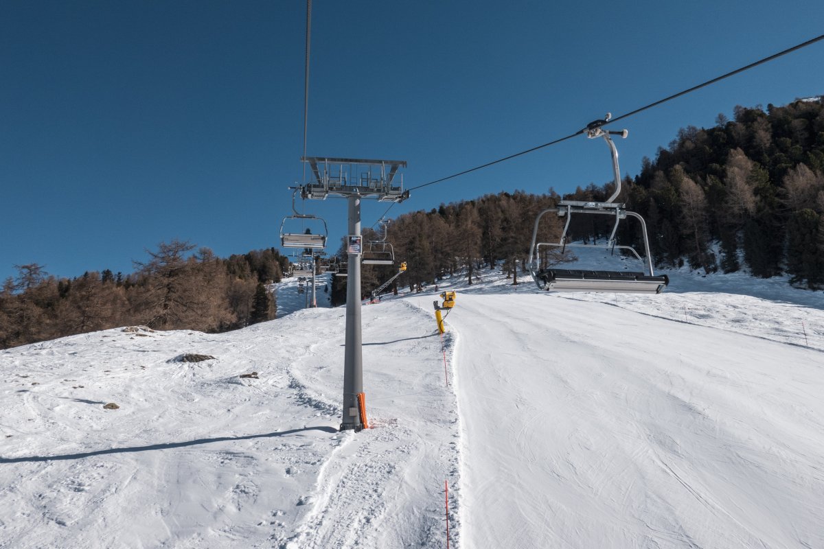 Sesselbahn Siviez-Combatseline, Februar 2023