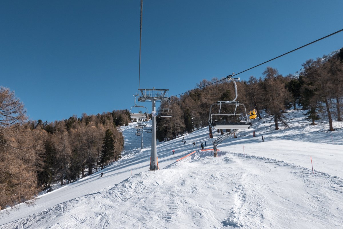 Sesselbahn Siviez-Combatseline, Februar 2023