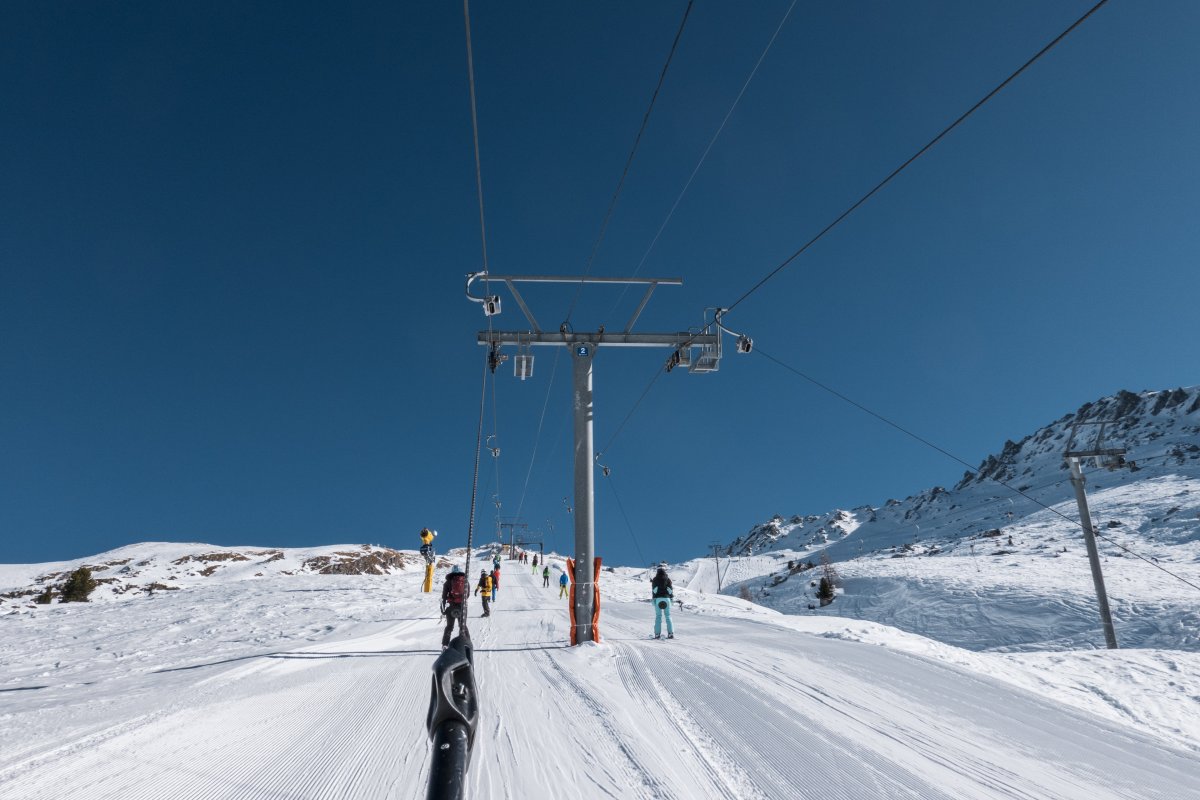 Schlepplifte Greppon Blanc, Februar 2023