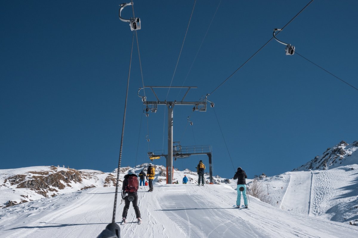 Schlepplifte Greppon Blanc, Februar 2023