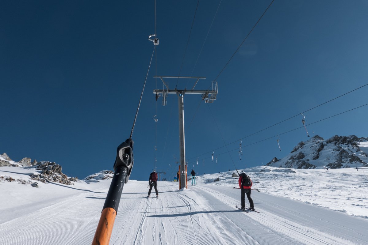 Schlepplifte Greppon Blanc, Februar 2023