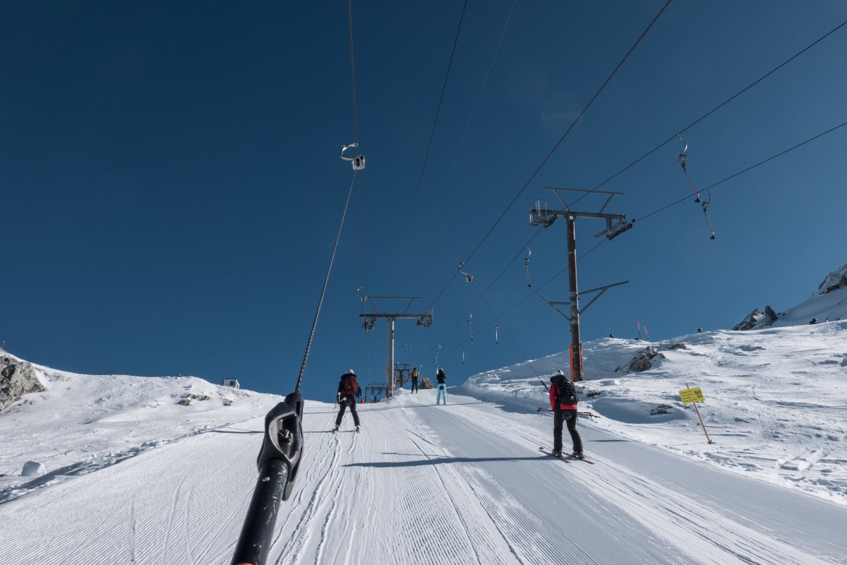Schlepplifte Greppon Blanc, Februar 2023