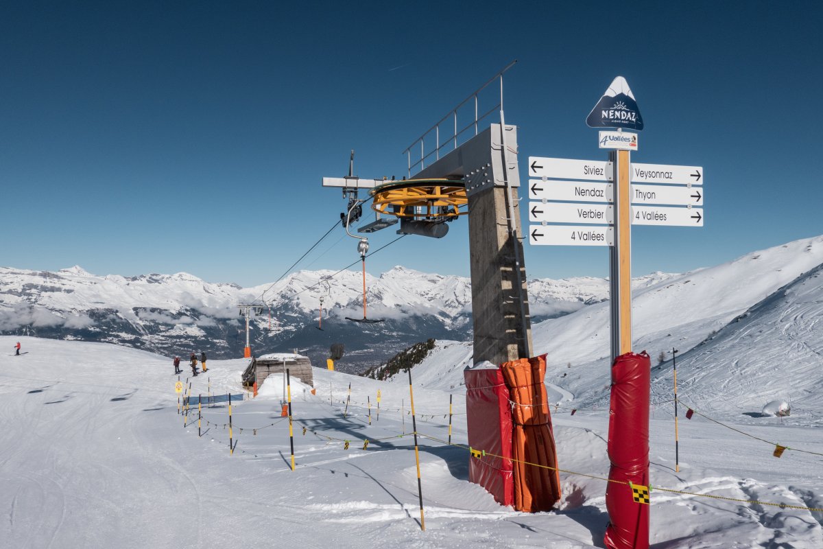 Bergstation des Schlepplifts Les Chottes, Februar 2023