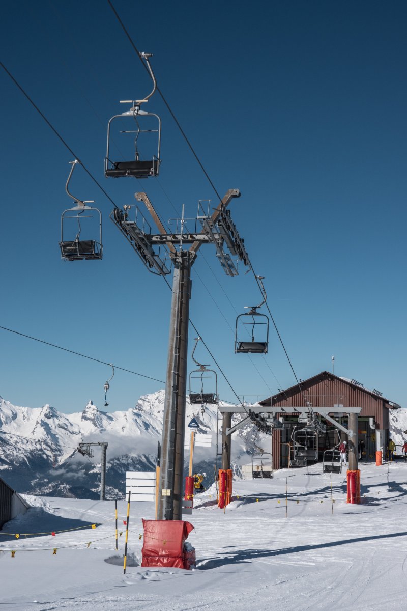 Sesselbahn La Meina-Greppon Blanc, Februar 2023