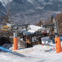 Talstation des Schlepplifts Les Drus, Februar 2023