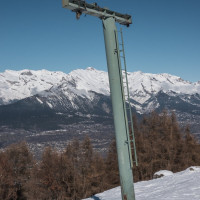 Stillgelegter Schlepplift La Combyre, Februar 2023