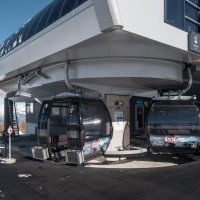 Bergstation der Kabinenbahn Mayens de l'Ours-Thyon, Februar 2023