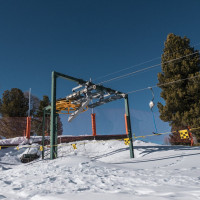 Bergstation des Schlepplifts Cabane de la Joc, Februar 2023