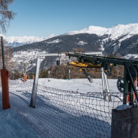 Bergstation des Schlepplifts Petit Vallon, Februar 2023