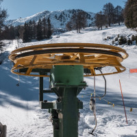 Talstation des Schlepplifts Petit Vallon, Februar 2023