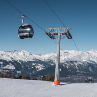 Kabinenbahn Mayens de l'Ours-Thyon, Februar 2023